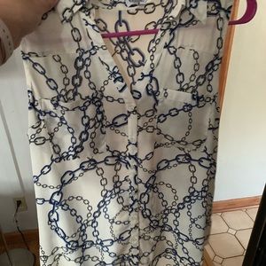 White blouse with chain design